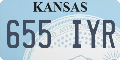 KS license plate 655IYR
