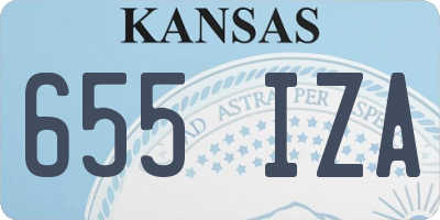KS license plate 655IZA
