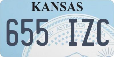 KS license plate 655IZC
