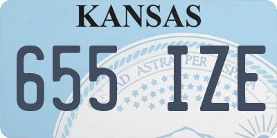 KS license plate 655IZE