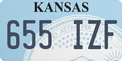 KS license plate 655IZF