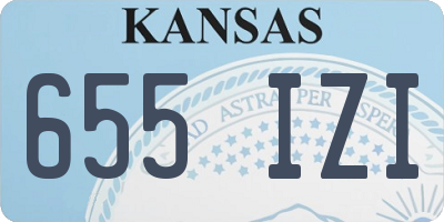 KS license plate 655IZI