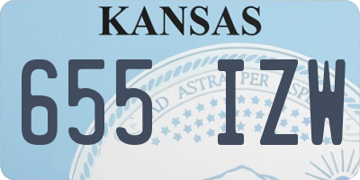 KS license plate 655IZW