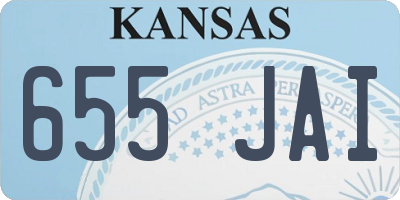 KS license plate 655JAI