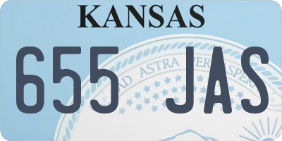 KS license plate 655JAS