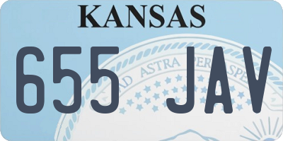 KS license plate 655JAV