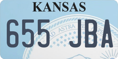 KS license plate 655JBA