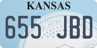 KS license plate 655JBD