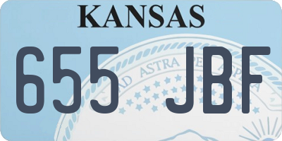 KS license plate 655JBF