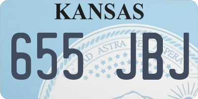 KS license plate 655JBJ