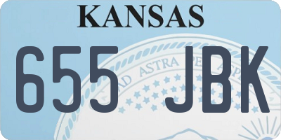 KS license plate 655JBK