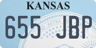 KS license plate 655JBP