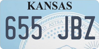 KS license plate 655JBZ