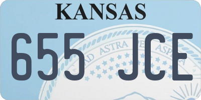 KS license plate 655JCE