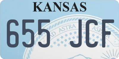 KS license plate 655JCF