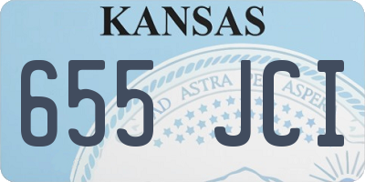 KS license plate 655JCI