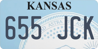 KS license plate 655JCK