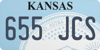 KS license plate 655JCS