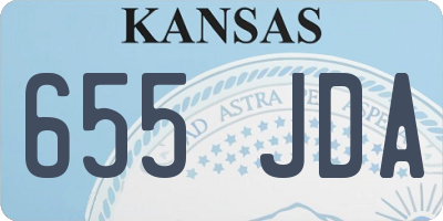 KS license plate 655JDA