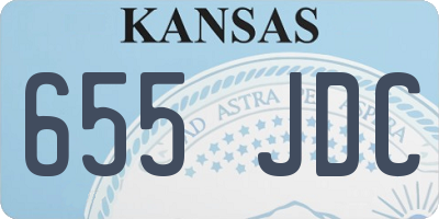 KS license plate 655JDC