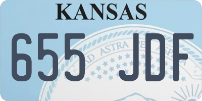 KS license plate 655JDF