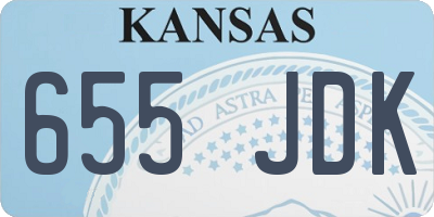 KS license plate 655JDK