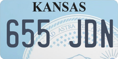 KS license plate 655JDN