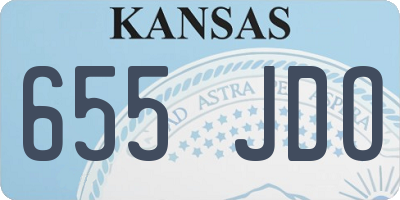 KS license plate 655JDO