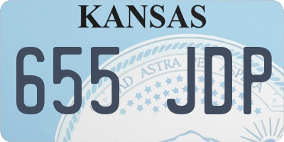 KS license plate 655JDP