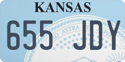 KS license plate 655JDY