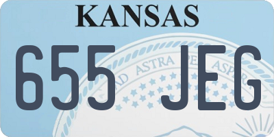 KS license plate 655JEG