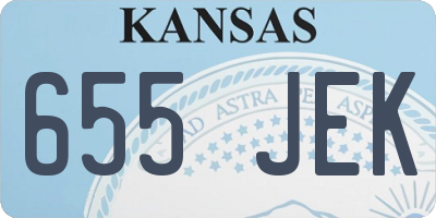 KS license plate 655JEK