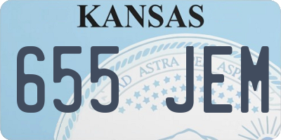 KS license plate 655JEM