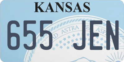 KS license plate 655JEN