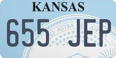 KS license plate 655JEP