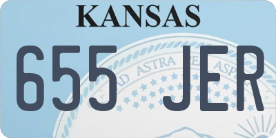 KS license plate 655JER