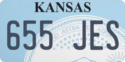 KS license plate 655JES