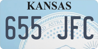 KS license plate 655JFC