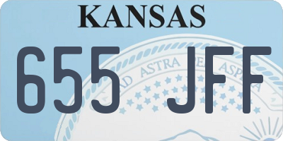 KS license plate 655JFF