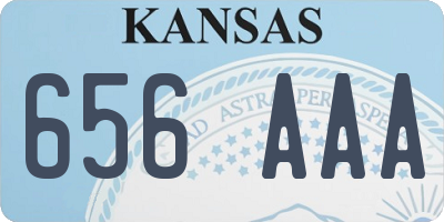 KS license plate 656AAA