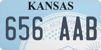 KS license plate 656AAB