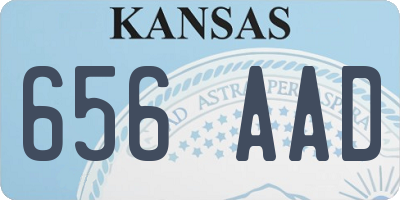 KS license plate 656AAD