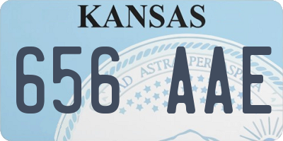 KS license plate 656AAE