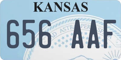 KS license plate 656AAF