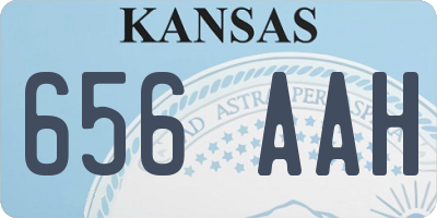 KS license plate 656AAH