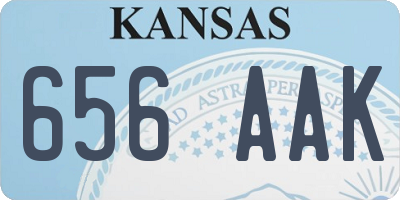 KS license plate 656AAK