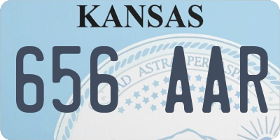 KS license plate 656AAR
