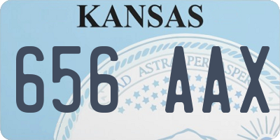 KS license plate 656AAX