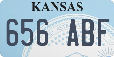 KS license plate 656ABF