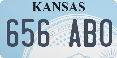 KS license plate 656ABO